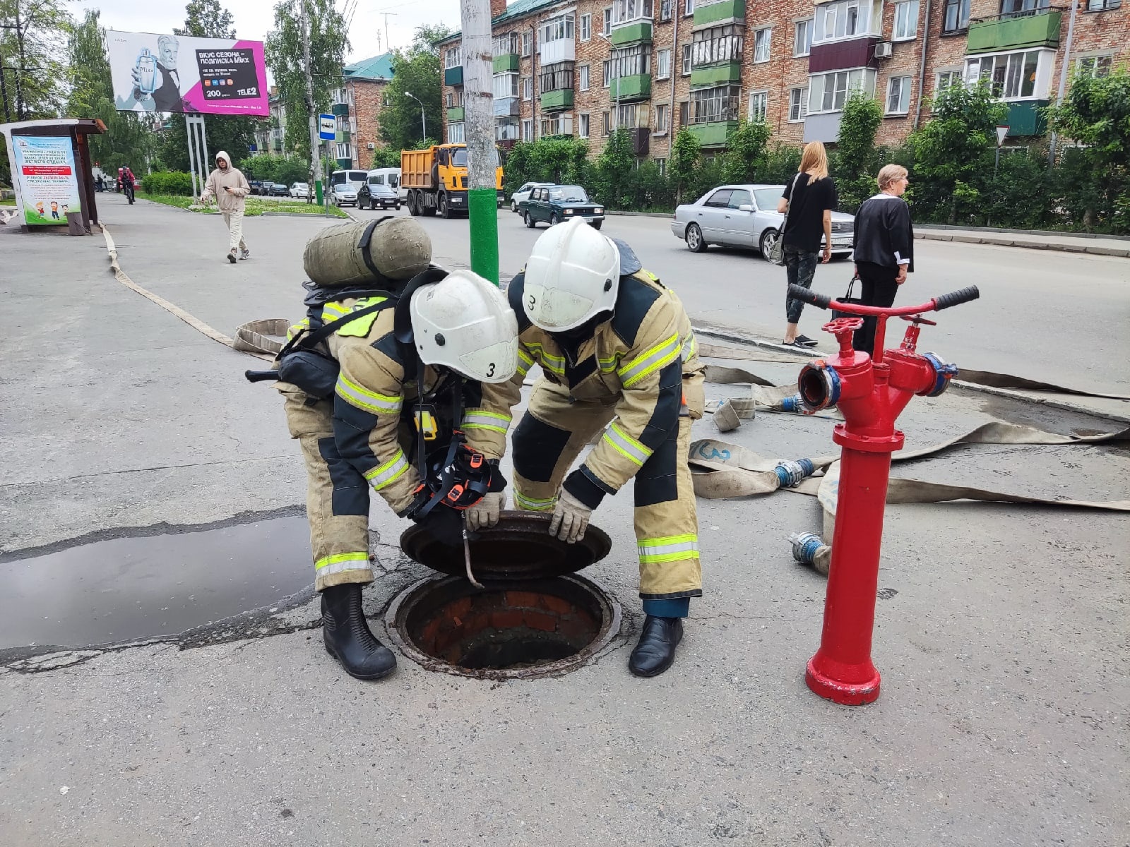 Аварийная бригада Горводоканала приняла участие в пожарных учениях  Горводоканал